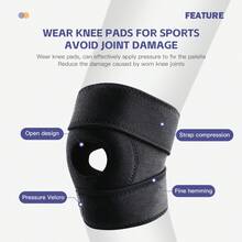 Vilico 1pc Freely Adjustable Knee Pad, Comfortable And Breathable, With PVC Support Band, Suitable For Weightlifting, Fitness, And Gym Knee Protection - Multicolor - View 7