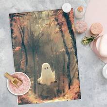 2/4/48pcs Halloween Series Forest Swing Ghost Pattern Printed Kitchen Towels - Super Soft, Highly Absorbent Polyester Tablecloths And Hand Towels, Perfect For Holiday Decor, Kitchen Decor, Party Decor. - Multicolor - View 9