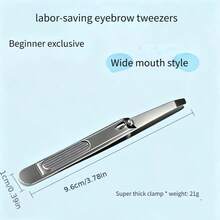 Effortless Eyebrow Tweezers, Made Of Thickened Stainless Steel, Upgraded Non-Slip Handle + Rivet Lever Design, Super Effortless Tweezers For Hair Removal, Eyebrow Tweezers Beard Tweezers Hair Removal Pliers, Available In Pointed And Wide Mouth Options - Multiple Specifications - View 4