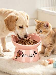 1pc Customized Personalized Pet Food Bowl - Customize Your Pet's Name Feeder, Suitable For Dogs And Cats - Ideal For Feeding And Watering, Perfect Commemorative Gift For All Breeds, Dog Bowl Gift Customization - Multicolor - View 5