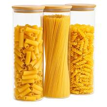 Set Of 3 Airtight Kitchen Canisters – Cereal & Pasta Storage Containers For Pantry - View 7