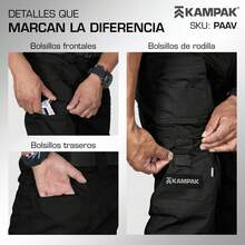 KAMPAK PAAV Tactical Pants Windproof Multipurpose With Compartments - Black - View 5