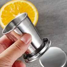Portable Stainless Steel Cup With Lid - Foldable, Reusable, Multi-Functional Travel Cup, Suitable For Hot Drinks, Outdoor Activities And Sports Occasions, Sports Drink Utensil | Compact Design Cup - Multicolor - View 2