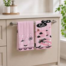2/4/6pcs Halloween Themed Pattern Printed Kitchen Towels, Halloween, Can Be Used As Halloween Gifts, Halloween Decoration, Ultra-Fine Microfiber Soft High Absorbent Tea Towels, Dish Cloths, Cleaning Towels, Hand Towels, Suitable For Cooking, Baking, Wiping Cleaning And Kitchen Decoration, Kitchen Accessories, Daily Essential Supplies - Multicolor - View 3