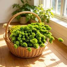 25/50/100Pcs Artificial Gem Grass, Artificial Plants, Multiple Colors Available, For Home Decor, Vase Decoration, DIY Bouquets, Cake Decoration - Grass Green - View 2