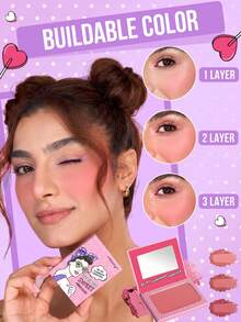 MISSLYN 3件組臉部彩妝套組，修容粉、粉狀腮紅與彩虹高光三合一，可疊加暈染的臉部彩盤，打造自然雕塑輪廓、紅潤雙頰與光采亮澤，輕盈持久妝效，適合日常妝容、派對、旅行，Y2K美妝禮物 - #08+#65+#01 - 查看 6
