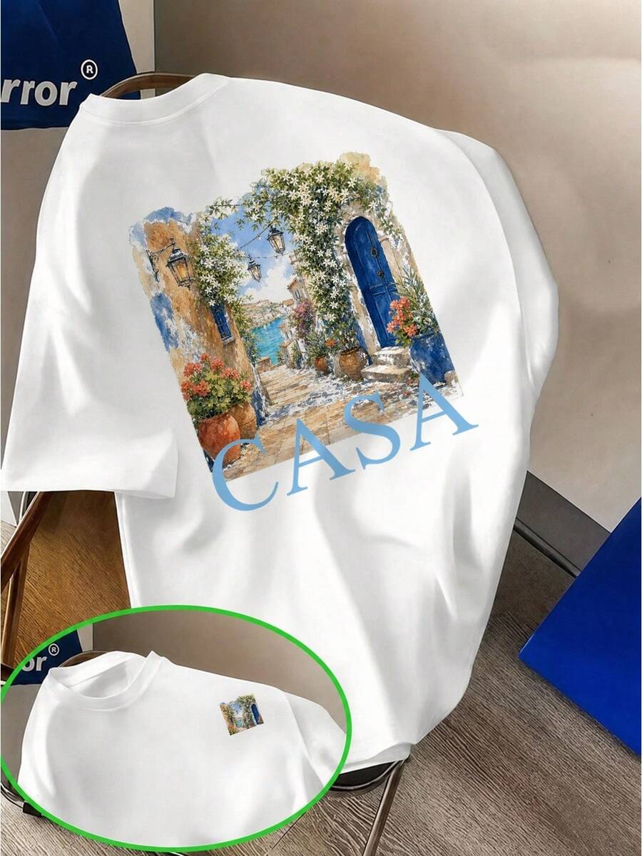 Camiseta de hombre CASA, camiseta blanca, conjuntos de verano para mujer, ropa urbana estilo drip, camisetas de algodón, ropa 92i, estilo drip, regalo para hombre - Blanco - Ver 1