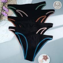 6件組女款內褲，柔軟彈性，極致舒適，混色與素色款 - 彩色 - 查看 12