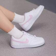 Nike New AF1 Air Force 1 Minimalist Versatile Wear-Resistant Women's Low-Top Casual Sneakers - White/Pink - View 3