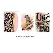 1/3pcs Frameless Leopard Print Pink Black Fashion Collage Wall Art, Chic Modern Luxe Jungle Print Posters, Unique Fun Home Decor For Bedroom, Living Room, Apartment, Dorm, Modern Room Decoration & Best Gift Choice - Multi-color - View 24