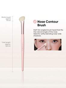 JUDYDOLL 橘色化妝刷組 柔軟刷毛 蓬鬆便攜化妝工具 - d Nose Contour Brush - 查看 2