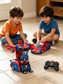 1件可變形遙控車 1:18比例 2.4GHz 蜘蛛RC車 一鍵變形 高速360°旋轉機器人玩具 2合1變形機器人遙控車 附燈光效果 自動變形 適合3-4、5-6、7-8、9-10歲男孩女孩生日禮物 適用於聖誕節/復活節/萬聖節/新年禮物 蜘蛛玩具（紅色） - 彩色 - 查看 9