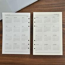 1 lembar Kalender Bahasa Inggris Ukuran A5 2027, Halaman Isi Ulang Lepas, Halaman Pengganti Buku Jadwal Perencana Harian 365 Hari, Isi Termasuk Kalender 2027, Rencana Bulanan, Rencana Harian, Kompatibel Dengan Berbagai Sampul Lepas - Satu ukuran cocok untuk semua. - View 7