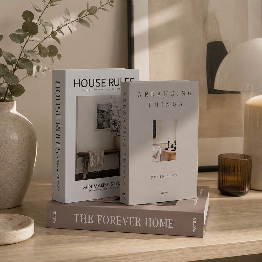 3 Sets Paper Aesthetic Decorative Books, Coffee Table Book Decor - Faux Decorative Books For Decoration - Home Desktop Decor - Bedside Table Decor - Home Bookshelf Decor - one-size - View 1