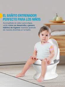 Shimy Potty Trainer For Kids With Realistic Flushing Sound - White - View 3