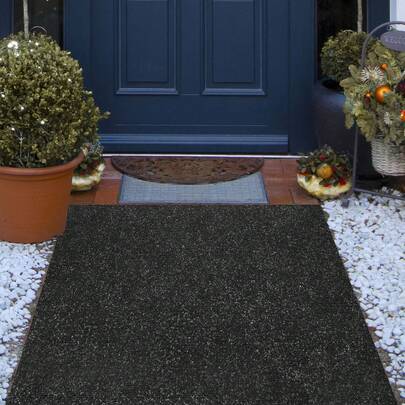 Boat Carpet, 6 Ft X 23 Ft Marine Carpet For Boats, Waterproof Black Indoor Outdoor Carpet With Marine Backing Anti-Slide Marine Grade Boat Carpet Cuttable Easy To Clean Patio Rugs Deck Rug