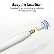 1/4/8/20pcs Replacement Tips Compatible With Apple Pencil 1st & 2nd Gen, Compatible With IPencil, Dual-Layer Tips Compatible With Apple Pencil, Stylus Replacement Tips, Wide Application, More Durable - White - View 5