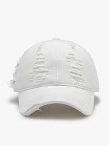 1pc Gradient Distressed Washed Baseball Cap, Fashion Vintage Ripped Edge Brim Soft Top Cap, Suitable For Daily Wear - Baseball Cap - View 5