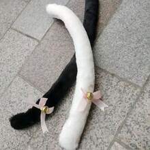 Holiday Role Play Plush Cat White Tail Accessory Cosplay Cat Tail Costume Realistic Prop Halloween Makeup Ball Party Accessory - Multi-color - View 11