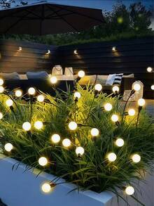 1pc Solar Firefly Light, Solar Lawn Light, LED Wind-Powered Firefly Ground Stake Light, Suitable For Outdoor Garden, Driveway And Lawn. Perfect For Halloween, Christmas, New Year And Ramadan Decoration. - Firefly - View 10