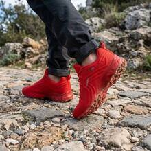 Red Mesh Sport Shoes, Lightweight Trail Trekking Sneakers, Men's Outdoor Footwear, VICO TopShell - Red - View 2