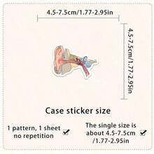60pcs Human Anatomy Stickers Set, Vintage Graffiti Stickers, Suitable For Luggage, Guitar, Skateboard, Phone Case, School Supplies, Back To School Season - One Size - View 2