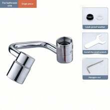 Upgrade Your Sink With This 1080° Rotating Faucet Extender Featuring Flexible U-Shaped Design Dual Spray Modes And Water Saving Nozzle For Kitchen Bathroom Use, Faucet Aerator, Sink Sprayer, Faucet Accessory - Mechanical Arm C-shaped Single-mode - View 2
