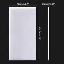 UHMW Sheet Ultra High Molecular Weight Polyethylene Sheet Hard Plastic Sheet Board 6.1''x 12 '' X 0.08'' White - White - View 2