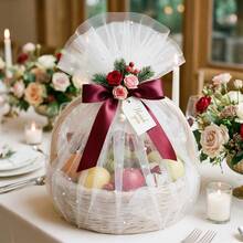 White Pearl Tulle, Gift Bag Tulle Packaging, Suitable For Valentine's Day, Wedding Party Gift Bags - Multiple Pieces Polyester Mesh Gift Packaging, Suitable For Wedding Decoration And Celebration Events, Wedding Gifts - Multicolor - View 2
