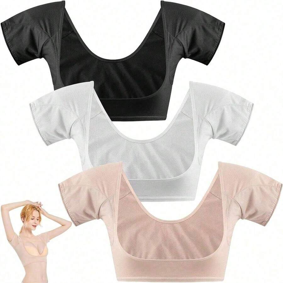 1pc Breathable Underarm Sweat-Absorbing Vest, Anti-Sweat Pads For Women And Girls - Color - View 1