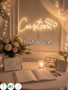 1 Buah Lampu Neon LED Kustom, Lampu Neon Nama Personalisasi dengan Desain Permen, Dekorasi Dinding Huruf Kustom, Dekorasi Resepsi Pernikahan, Dekorasi Pesta Manis, Dekorasi Kamar Romantis, Lampu Estetik Kamar Tidur, Hadiah Ulang Tahun, Hadiah Ulang Tahun Pernikahan - Aneka warna 4 - View 2