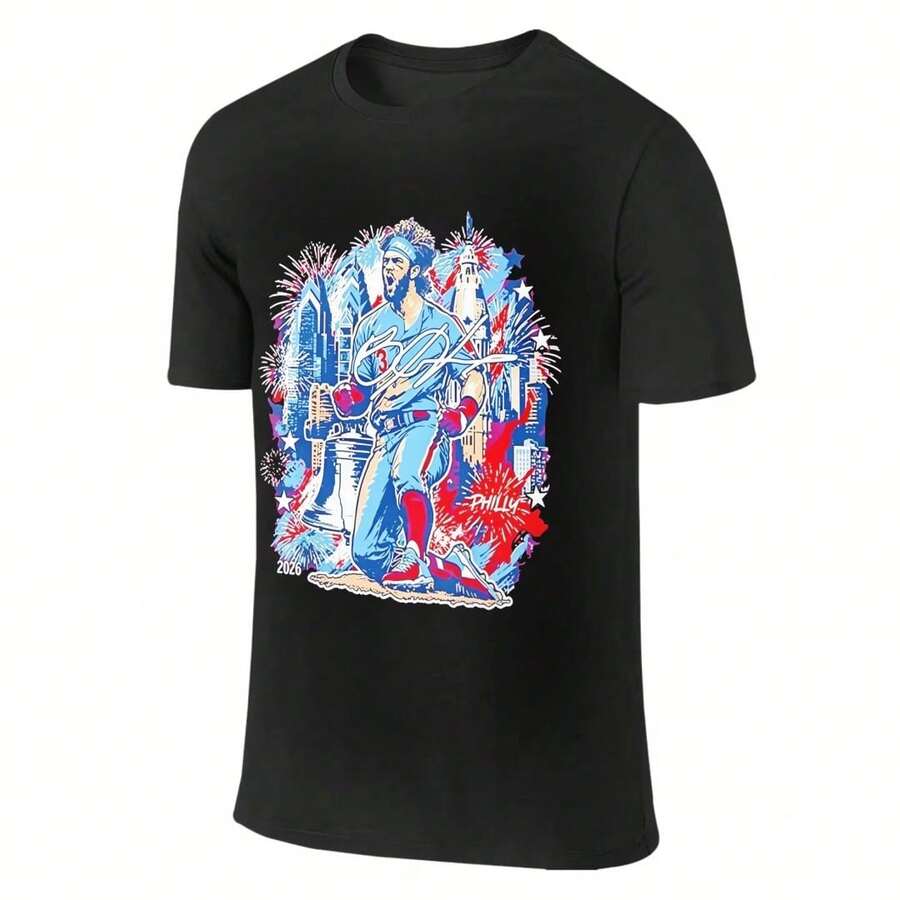 Bryce Harper Philadelphia Phillies 2026 Signature Shirt - Black - View 1