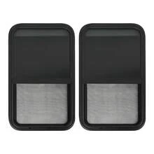YUNRUX 2-Pack نوافذ RV، نافذة منزلقة عمودية 18 * 30 بوصة بدون إطار لمقطورة الشحن - A - مشاهدة 6