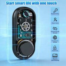 Smart Lock Fingerprint Door Lock – Tuya APP Remote Control, Keyless Entry Door Lock With Biometric Fingerprint, Password, Key, Passage Mode For Home Office – Black - AF06DSTUYA - مشاهدة 8