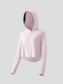 Beneunder Women's Lightweight Poncho-Style Sun-Protective Jacket (Hooded) UL002 - Pink - View 11