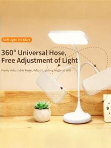 1pc LED Desk Lamp Reading Light, Stepless Dimming, 3 Color Modes, Rechargeable Touch Control, With Stand, 360° Flexible Gooseneck, Suitable For Home Office - Star - View 4