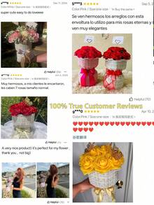一套花卉图案布艺包装布，包含2条丝带和花卉包装纸，适用于花店、花束包装、插花、开学季、情人节及其他场合。 - 白色 - 查看 4