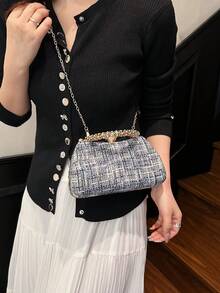 Fashion Party Handheld Evening Bag - Blue - View 5