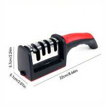 4-Stage Professional Knife Sharpener - High Precision Sharpening Stones, Tungsten Steel, Diamond And Ceramic Sharpening Stones, With Non-Slip Handle - Easy To Use, Fast Sharpening, Long-Lasting Performance, Suitable For Father's Day - A - View 3