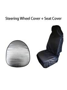 Steering Wheel Cover Sun Shade For Car, With Waterproof Car Seat Cover Protector, Foam Car Steering Wheel Sun Shade, Foldable UV Protection Steering Wheel Cover, Car Seat Cover, Black Car Seat Cover, Front Seat Protector, Effectively Blocks Sunlight, Protects Steering Wheel, Suitable For Sedans And SUVs, Easy To Carry, Ideal For Daily Commute, Travel And Camping - Multicolor - View 14