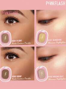 PINKFLASH 1.5g Matte Contour Powder, Ultra-Fine Silky Texture, Smooth Blending Without Patchiness Or Clumping, Long-Lasting Oil Control And Sweat Resistance, No Fading Or Shifting All Day - #S01 FLOAT - View 4