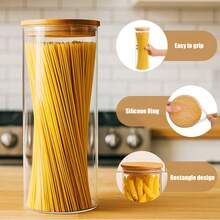 Set Of 3 Airtight Kitchen Canisters – Cereal & Pasta Storage Containers For Pantry - View 5
