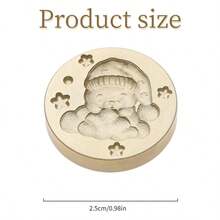 Sleepy Bear Wax Seal Stamp, 1pc, 25mm Matte Embossed, Cute Star Sleeping Bear Pattern, Suitable For Wedding Invitations, Holiday Cards, Wine Bottle Sealing, Gift Box Packaging, Handwritten Envelopes, Souvenir Decoration, Various Handmade DIY Crafts - Sleepy Bear - View 3