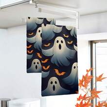 2/4/48pcs Halloween Series Gradient Ghost Pattern Printed Kitchen Towels - Ultra Soft, Highly Absorbent Polyester Dish And Hand Towels, Perfect For Holiday Decor, Kitchen Decor, Party Decor - Multicolor - View 5