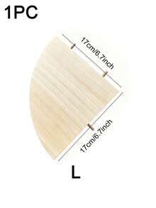 1pc Random Color Wooden Fan-Shaped Bird Cage Platform, Bird Toy, Hamster Jump Board, Parrot Perch, Resting Platform, Suitable For Parrots, Hamsters, Jerboas And Long-Tailed Rats, Bird Cage Accessories, Bird Toys, Bird House, Autumn Decoration - View 13