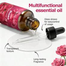 Riosedys 30ml/60ml/100ml Rose Essential Oil, Long-Lasting Rose Scent, Diffuser Refill, Bedroom Soothing Oil, Car Fragrance, Holiday Gift. - Rose - View 3
