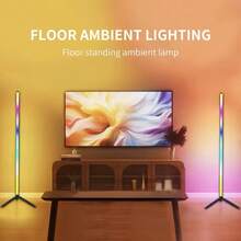 Themed Remote Control LED Floor Lamp, Multi-Color Modes And Infrared Sensor, USB Powered Asian Style Floor Lamp, Plastic Lampshade, Suitable For Game Room Decor, Holiday Gift, Battery Powered Ambient Light - one-size - View 2