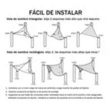 Redes de sombra de 3 x 3 m, 3 x 5 m y 4 x 6 m, con un 95 % de protección contra la luz solar y los rayos UV, resistentes al viento y al agua, con 28 metros de cuerda de sujeción y 4 ganchos metálicos incluidos, aptas para patios, cocheras, balcones y cualquier espacio al aire libre. Disponibles en amarillo y negro - Negro 3M*3M - Ver 6