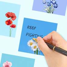 6-Pack Floral Sticky Note Set, 3 X 3 Inch Cute Flower Self-Adhesive Notes, Colorful Decorative Notebook, Suitable For Office Desk, School Supplies, Planner Diary, Teacher Stationery And Floral Enthusiast Gifts - one-size - View 8