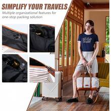Luggage Sets 5 Piece, Hardside Spinner Suitcases With Wheels, Lightweight Carry On Luggage Set With TSA Lock, 20in 24in 28in ABS - Black - View 5